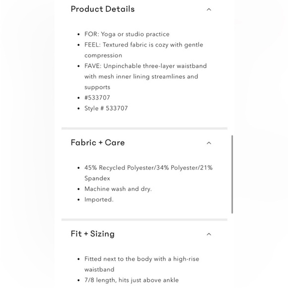 Athleta Like New Elation Textured 7/8 Tight Leggings Navy Floral Boho Size Small - Picture 11 of 11